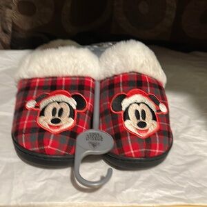 AUTHENTHIC DISNEY MERCH Plaid Mickey Mouse Slippers UNISEX